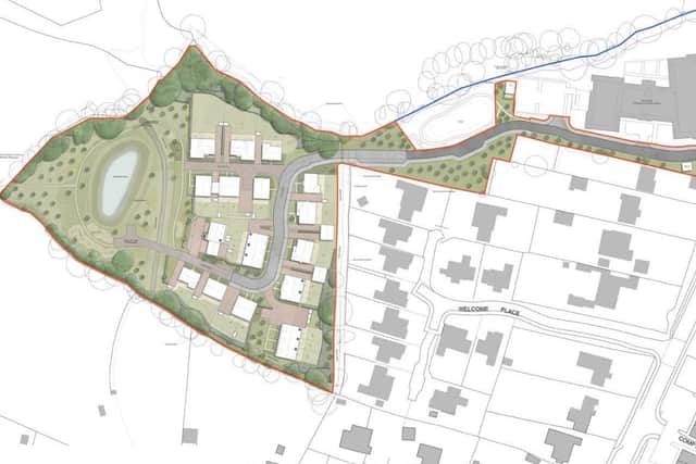 Plans to build 23 homes north of Southwater. Image: Star Build Ltd