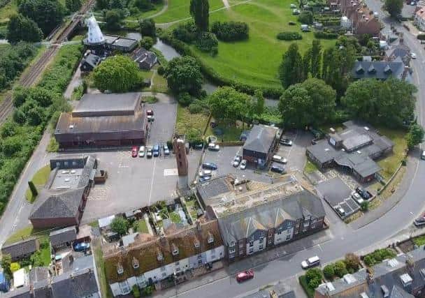 Aerial view of the Ferry Road, Rye, site