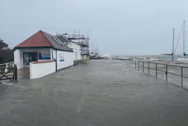 Flooding in Titchfield Haven. Picture: Ian Gray
