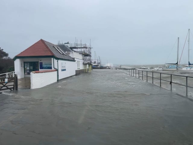 Flooding in Titchfield Haven. Picture: Ian Gray