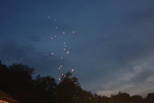 Lanterns spotted from Broadfield