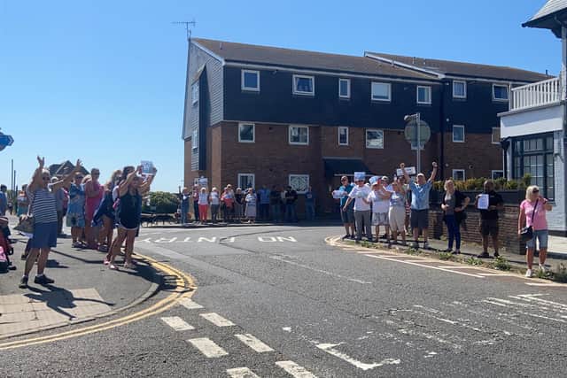Protests at the Bay Hotel