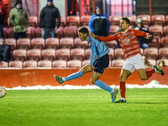 Action from Eastbourne Borough's superb 2-0 National League South win away to leaders Ebbsfleet