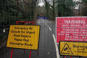 West Chiltington Road at Panners Drive has been shut since before Christmas because of flooding and is to remain closed 'for the foreseeable future'