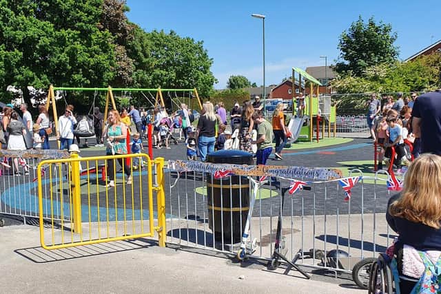 The new playpark in use. Photo: Yapton Parish Council.