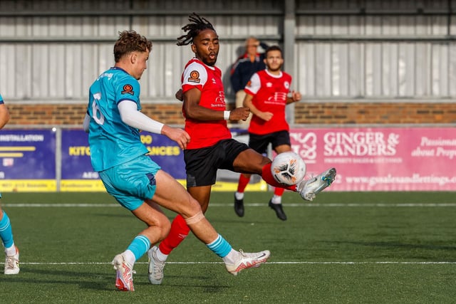 Action from Eastbourne Borough's National League South clash with Braintree at Priory Lane