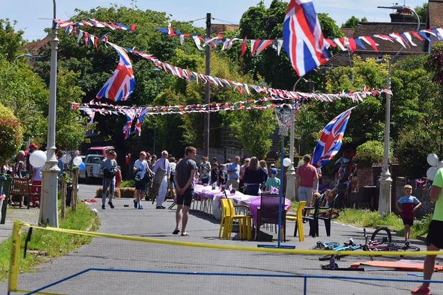 Street party in Baldwin Avenue, Eastbourne. Picture by Dan Jessup