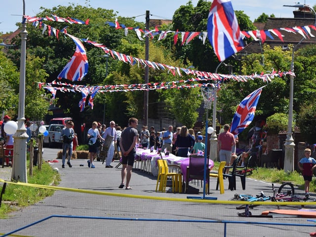 Street party in Baldwin Avenue, Eastbourne. Picture by Dan Jessup