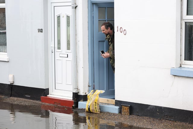 Flooding in Station Road, Worthing. Picture by Eddie Mitchell