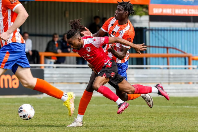 Action from Eastbourne Borough's defeat at Braintree in the National Lague South