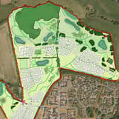 Plans to build 235 homes at Parsonage Farm, Henfield. Image: Welbeck Strategic Land/Barton Willmore