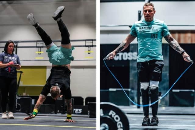 The handstand walk and jump rope at the Adaptive CrossFit Games championship
