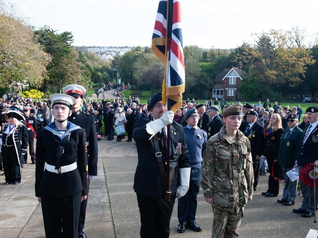 Hastings Remembrance service in Alexandra Park. Photo by Frank Copper