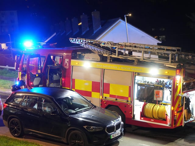 Ambulances and fire crews attended a fire in East Sussex on the evening of Monday, May 1