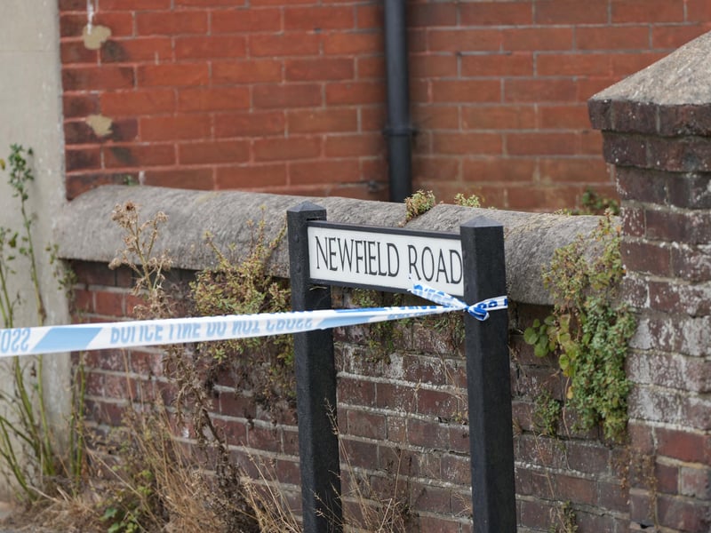 Police in Newfield Road, Newhaven, on Thursday, July 24