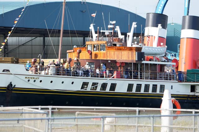 Amazing, stunning, emotional - the large crowd that stood on Kingston Beach to watch the world’s last seagoing paddle steamer make its inaugural visit to Shoreham was visibly moved by the sight of the Waverley making its way in and out of the harbour on Wednesday, September 13.