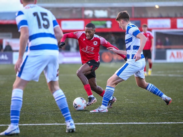 Action from Eastbourne Borough's draw at home to Oxford City in National League South