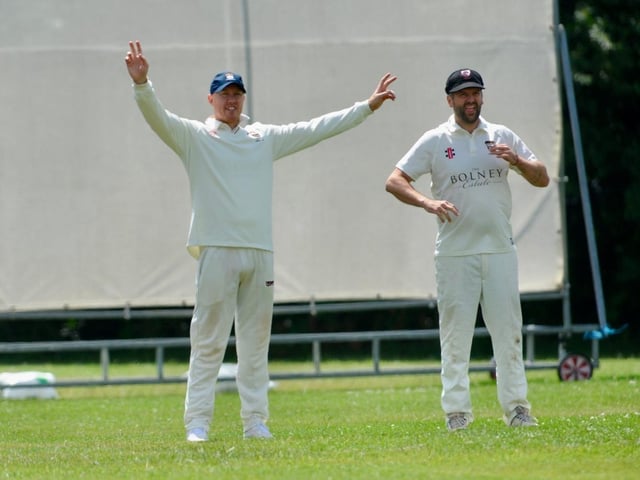Action from Portslade CC v Bolney CC in Division 4 East of the Sussex Cricket League
