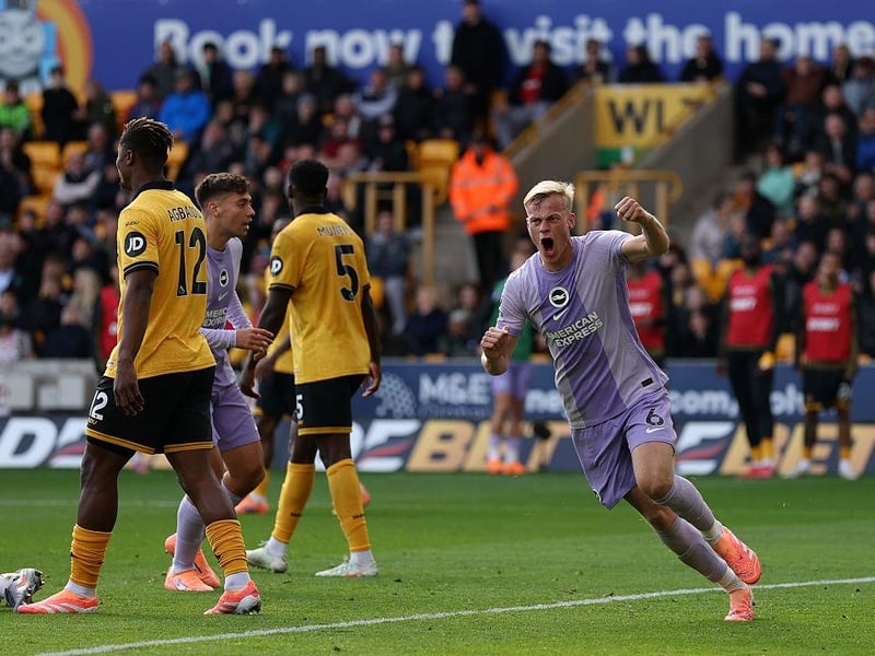 Jan Paul van Hecke’s header salvaged a point for Brighton against bottom-of-the-table Wolverhampton Wanderers.