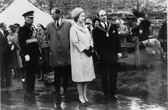 Her Majesty the Queen visits Pevensey in 1966. Picture by the late David Brook
