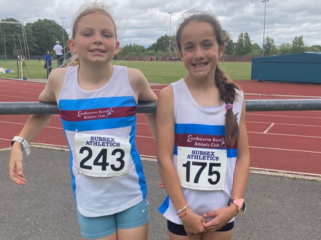 U11 girls Jessica Webster and Emily Petrova