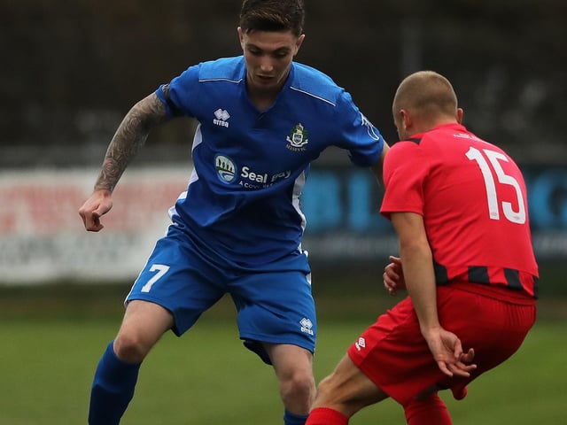 Shane Brazil in action for Selsey against Worthing United