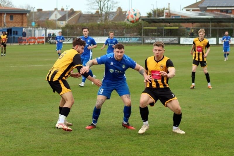 Action from Selsey v Banstead Athletic in Division 1 of the Southern Combination League