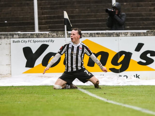 Action from Eastbourne Borough's visit to Bath City in National League South