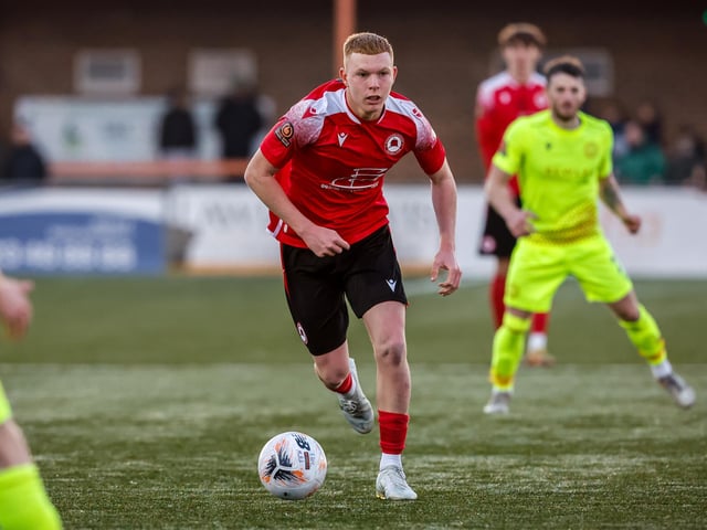 Action from Eastbourne Borough's win over Hungerford Town in the National League South