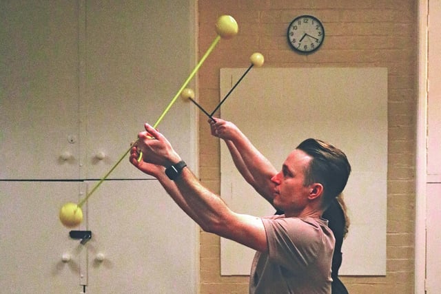 Here is an activity for those looking for something a bit different. A poi is a tethered weight that is swung rhythmically by performers. A really wonderful way to chill out and improve coordination. Classes are Thursday evenings.