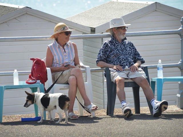 Bexhill seafront on September 10 just before Sussex Blazing Saddles started their performance.