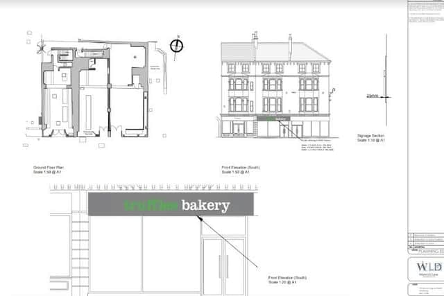 A Warwick Lane Developments design, which is visible on the application, suggests that bakery chain Truffles will be moving in.