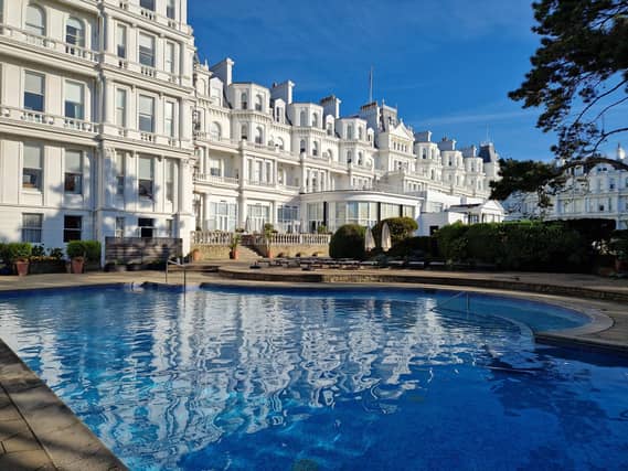 The gorgeous outdoor pool