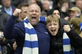 Brighton and Hove Albion fans at the match against Tottenham Hotspur (Photo by Jon Rigby):Brighton fans at the Premier League match at Spurs, Februaey 2024