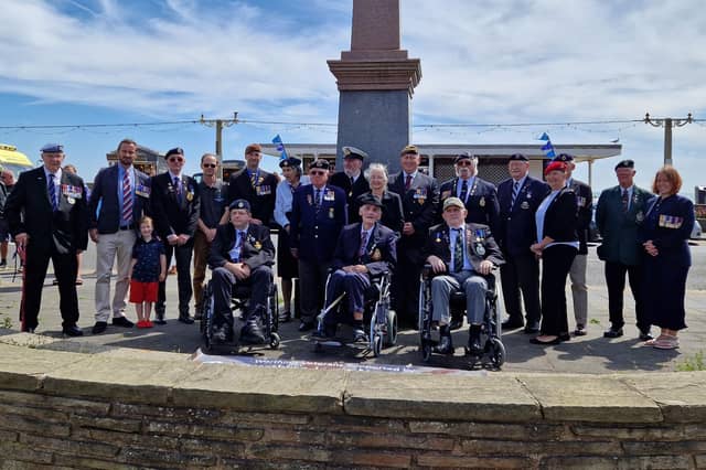 Worthing veterans gather at the Boer War Memorial on the seafront