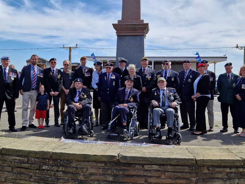 Worthing veterans gather at the Boer War Memorial on the seafront