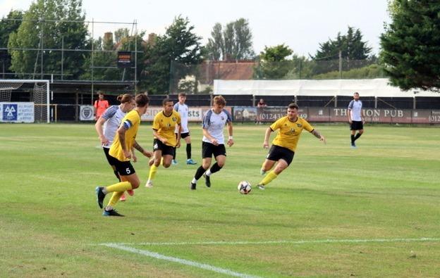 Action from Pagham v Hamble Club in the Wessex Lerague