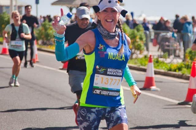 Nuala running and enjoying Brighton Marathon | Submitted picture