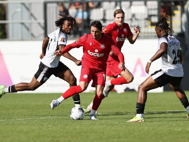 Action from Worthing's win at Dover in National League South