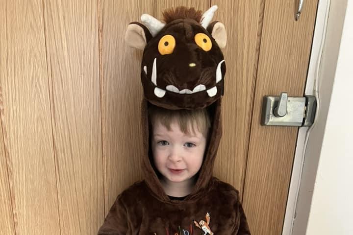 Katharine Emma Silverson sent in this picture of three-year-old Charlie as The Gruffalo