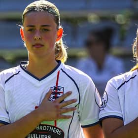 Beth Humphrey on England duty | Picture: Rewind Visuals