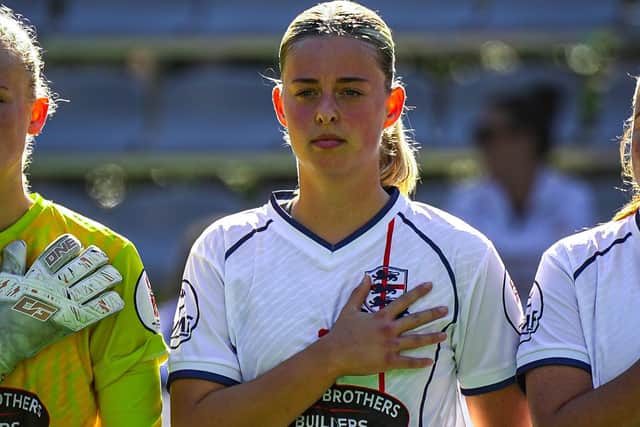 Beth Humphrey on England duty | Picture: Rewind Visuals