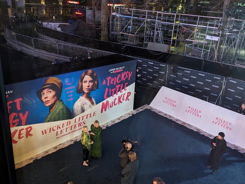 The team at Sussex Film Office stepped onto the red carpet at the much-anticipated premiere of Wicked Little Letters