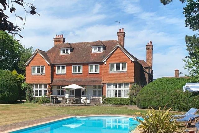 The elegant 7 bedroom house, with a swimming pool in its south-facing garden.