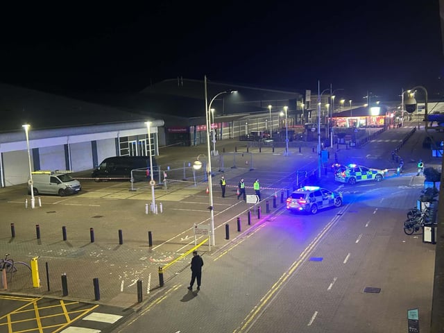 Police at the scene of the incident. Picture: Eddie Mitchell