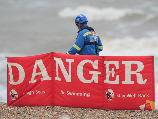 A large search and rescue mission has been launched to find a missing swimmer. Picture: Eddie Mitchell