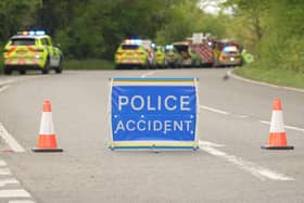 A person was taken to hospital following a crash this morning which shut the southbound carriageway of the A24 near Buck Barn