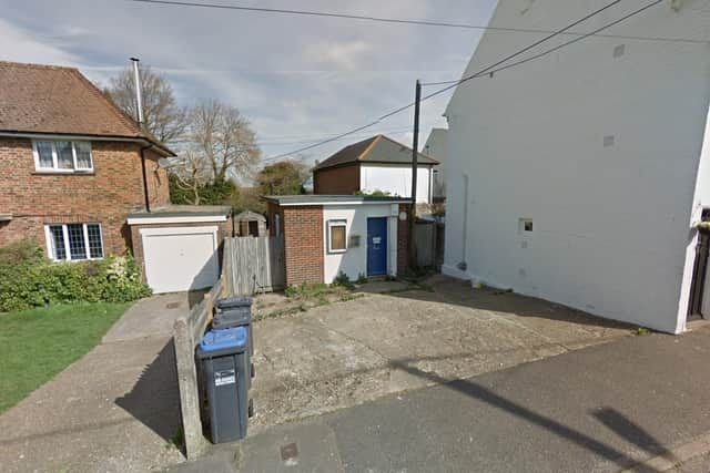 DM/22/3082: Former Police Office, Manor Road, Hurstpierpoint. The alteration, extension and adaptation of existing single storey redundant Police Office unit to form proposed detached two storey two bedroom dwelling off road parking for a single vehicle. (Photo: Google Maps)