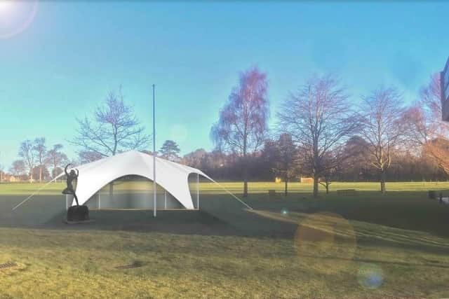 The approved bandstand plans