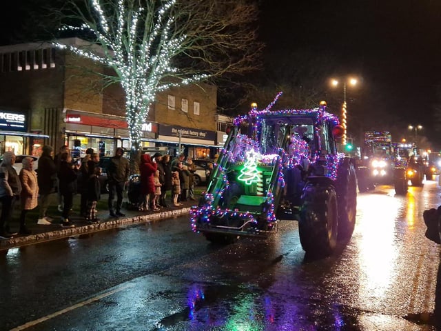 The Arundel Illuminated Tractor Run 2025 in Rustington, which it was visiting for the first time